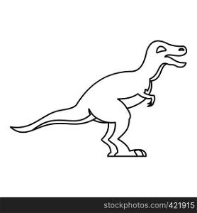 Theropod icon. Outline illustration of theropod vector icon for web. Theropod icon, outline style