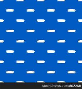 Thick arrow pattern repeat seamless in blue color for any design. Vector geometric illustration. Thick arrow pattern seamless blue
