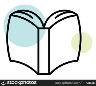 Thick book, illustration, vector on white background.