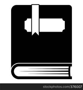 Thick book with bookmark icon. Simple illustration of thick book with bookmark vector icon for web. Thick book with bookmark icon, simple style
