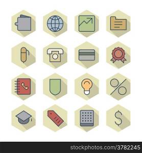 Thin Line Icons For Business and Finance. Vector eps10.
