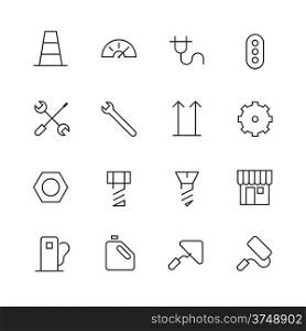 Thin Line Icons For Industrial. Vector eps10.
