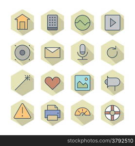 Thin Line Icons For Interface. Vector eps10.