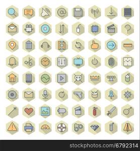 Thin Line Icons For User Interface. Vector eps10.