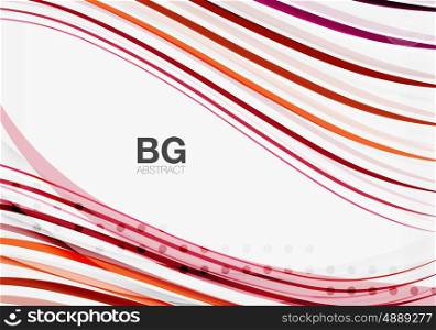 Thin lines wave abstract background. Vector template background for workflow layout, diagram, number options or web design