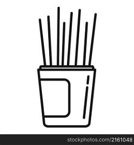 Thin toothpick icon outline vector. Tooth pick. Food stick. Thin toothpick icon outline vector. Tooth stick