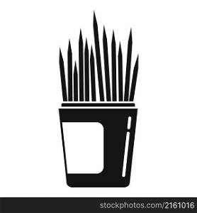 Thin toothpick icon simple vector. Tooth pick. Food stick. Thin toothpick icon simple vector. Tooth stick