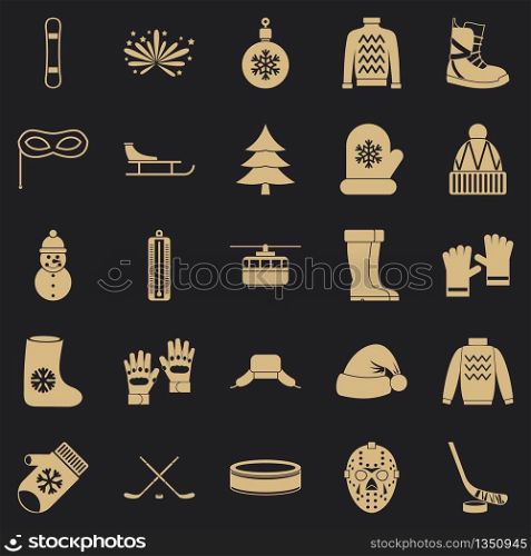 Things from Canada icons set. Simple set of 25 things from Canada vector icons for web for any design. Things from Canada icons set, simple style