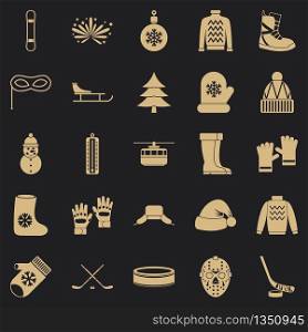 Things from Canada icons set. Simple set of 25 things from Canada vector icons for web for any design. Things from Canada icons set, simple style