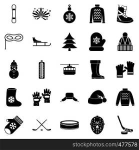 Things from Canada icons set. Simple set of 25 things from Canada vector icons for web isolated on white background. Things from Canada icons set, simple style