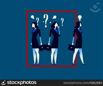 Think outside the box. Business person ideas. Concept business vector illustration.