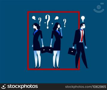 Think outside the box. Business person ideas. Concept business vector illustration.