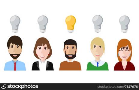 think people businessman concept design on white, stock vector illustration