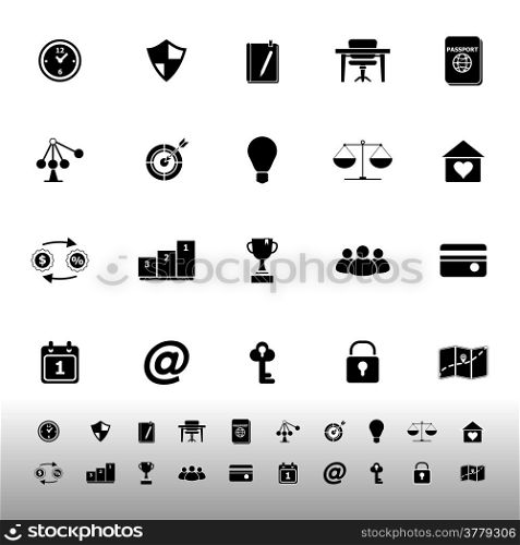 Thinking relatedl icons on white background, stock vector