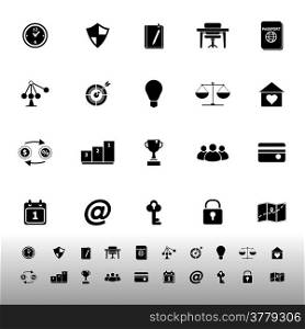 Thinking relatedl icons on white background, stock vector