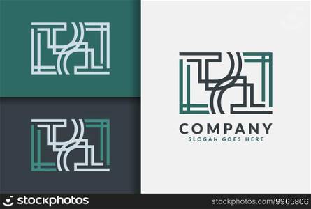 This image features abstract initial letters L, T, and D with a square frame, suitable for use in branding and marketing materials for a wide range of businesses.