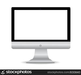 This image is a vector file representing a computer monitor display isolated. Stock vector illustrator