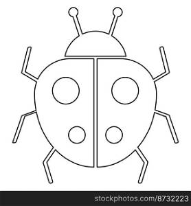 this is a beetle vector element design