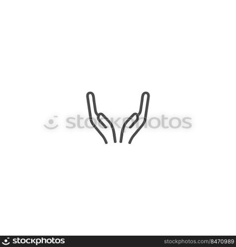 this is a 
hand icon vector illustration logo design element