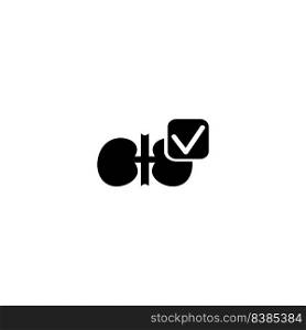 this is a kidney icon vector illustration element logo