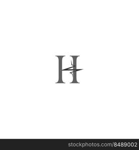 this is a letter H  logo vector illustration design