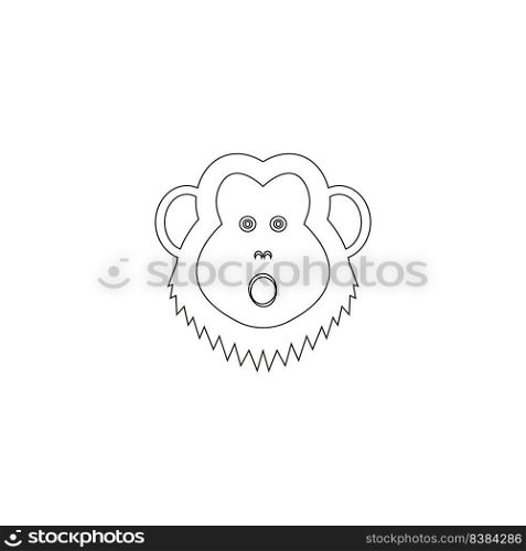 this is a monkey icon vector illustration design element