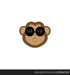 this is a monkey icon vector illustration design element