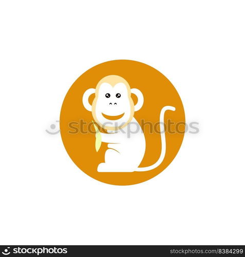 this is a monkey icon vector illustration design element