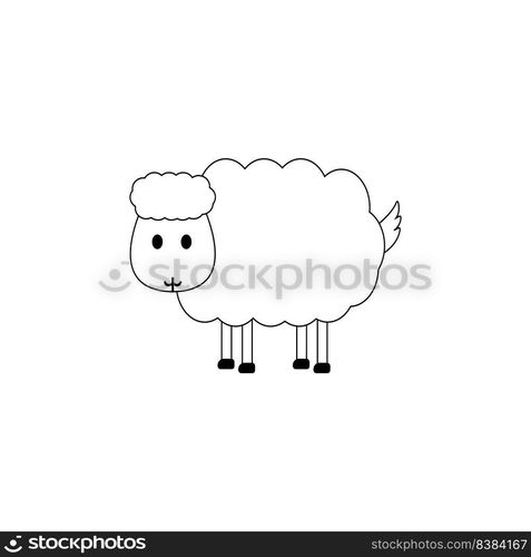 this is a sheep vector element illustration design