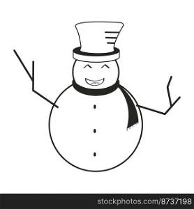 this is a snowman vector element