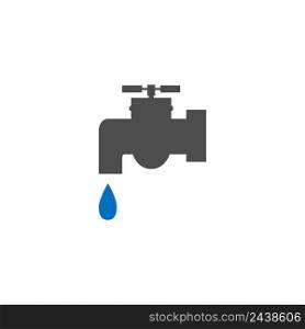 this is a water faucet logo design vector illustration