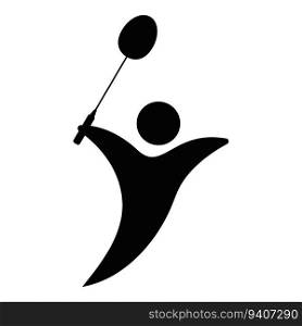 this is badminton icon vector illustration design