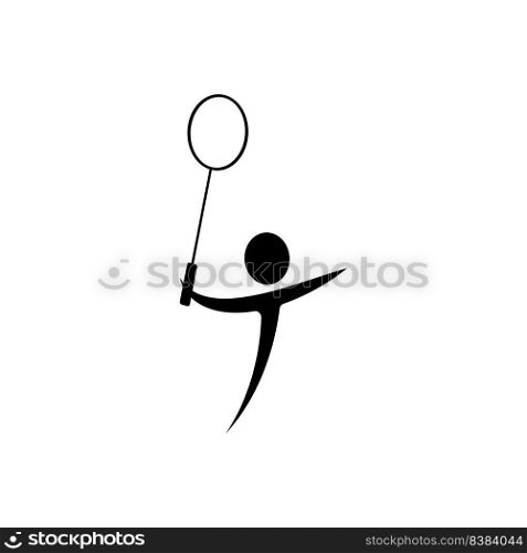 this is badminton vector template icon design illustration