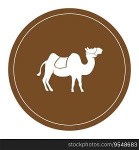 this is camel icon logo vector illustration design
