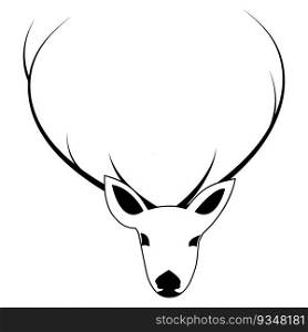 this is deer icon vector illustration design