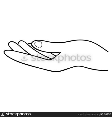 this is hand icon vector illustration design
