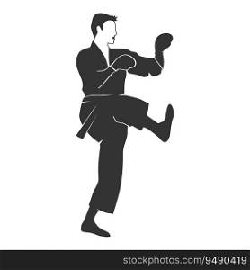 this is karate vector illustration design