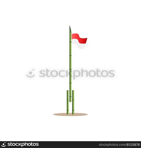 This is the Indonesian flag vector illustration design