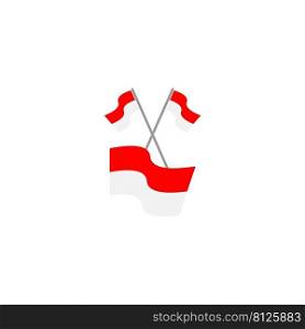 This is the Indonesian flag vector illustration design