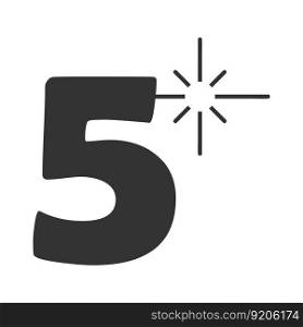 this is the numbering icon vector illustation with unique combination