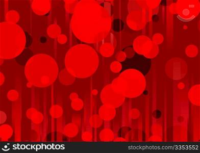 This is the vector illustration of a stylized red abstract background of Party disco glowing lights