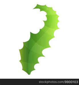 Thistle blossom leaf icon. Cartoon of thistle blossom leaf vector icon for web design isolated on white background. Thistle blossom leaf icon, cartoon style