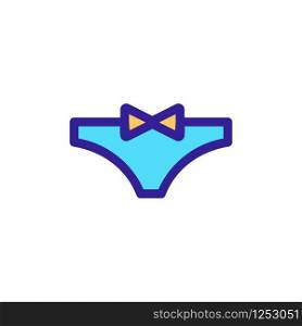 thong icon vector. A thin line sign. Isolated contour symbol illustration. thong icon vector. Isolated contour symbol illustration