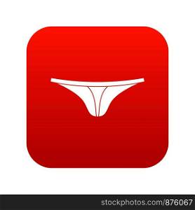 Thongs icon digital red for any design isolated on white vector illustration. Thongs icon digital red