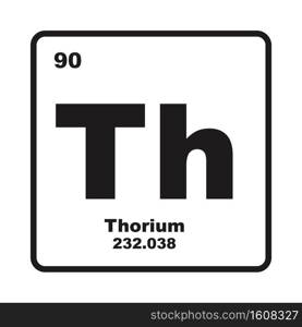 Thorium chemistry icon,chemical element in the periodic table