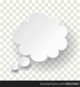 Thought text bubble symbol blank empty speech vector image