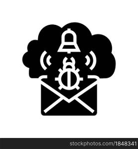 threat cyber security glyph icon vector. threat cyber security sign. isolated contour symbol black illustration. threat cyber security glyph icon vector illustration