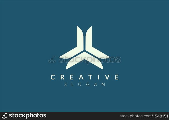 Three angle logo design. The minimalist and modern vector design is suitable for the community, business, and product brands in the industry.