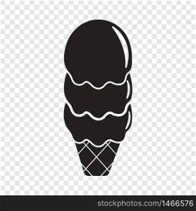 Three balls ice cream icon. Simple illustration of three balls ice cream vector icon for web. Three balls ice cream icon, simple black style