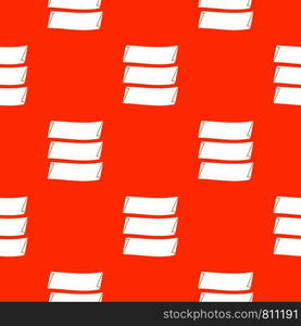 Three banners pattern repeat seamless in orange color for any design. Vector geometric illustration. Three banners pattern seamless